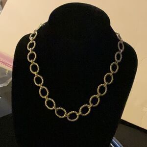 Beautiful silver necklace with texture